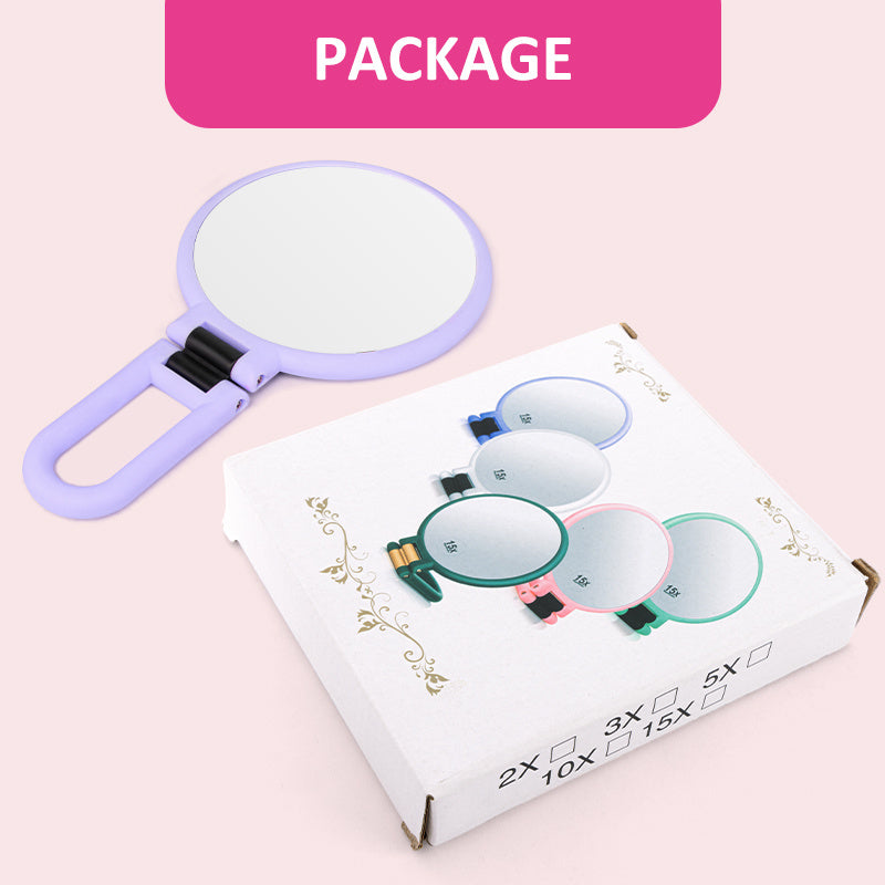 Purple Handle Mirror – Handheld Makeup Mirror with Stylish Design