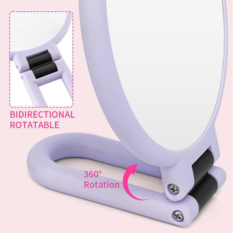 Purple Handle Mirror – Handheld Makeup Mirror with Stylish Design