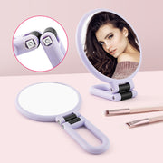 Purple Handle Mirror – Handheld Makeup Mirror with Stylish Design